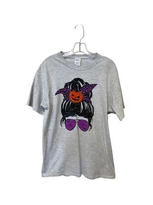 Top Short Sleeve Basic By Clothes Mentor In Grey, Size: M