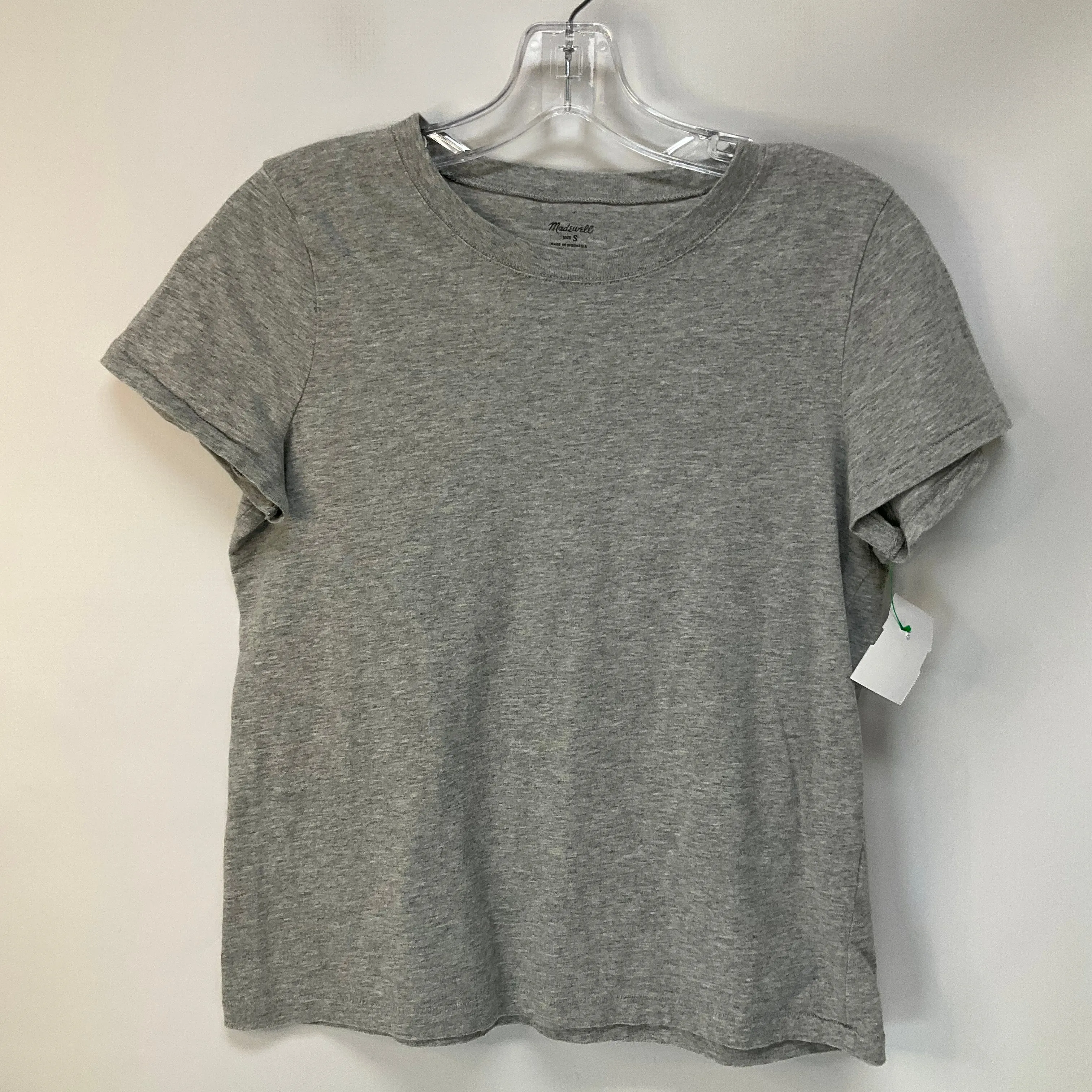 Top Short Sleeve Basic By Madewell In Grey, Size: S