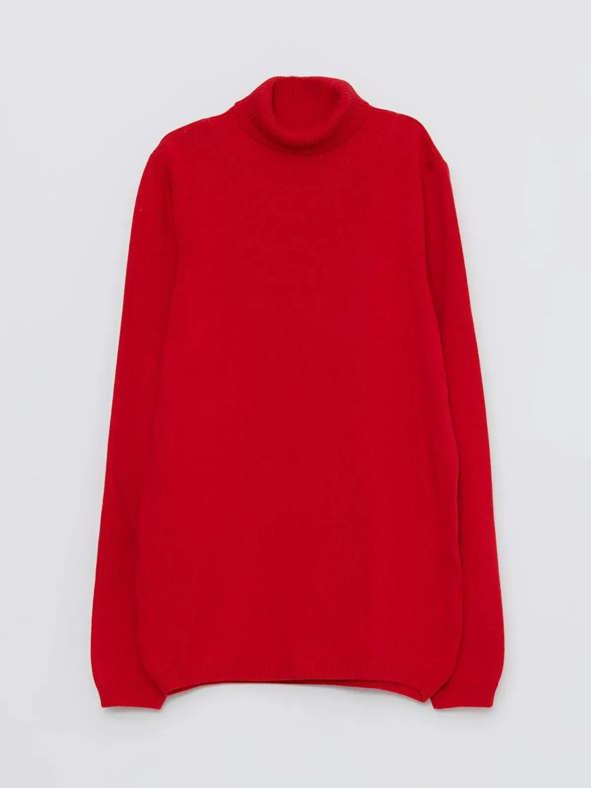 Turtleneck Basic Long Sleeve Girls Knitwear Sweater
