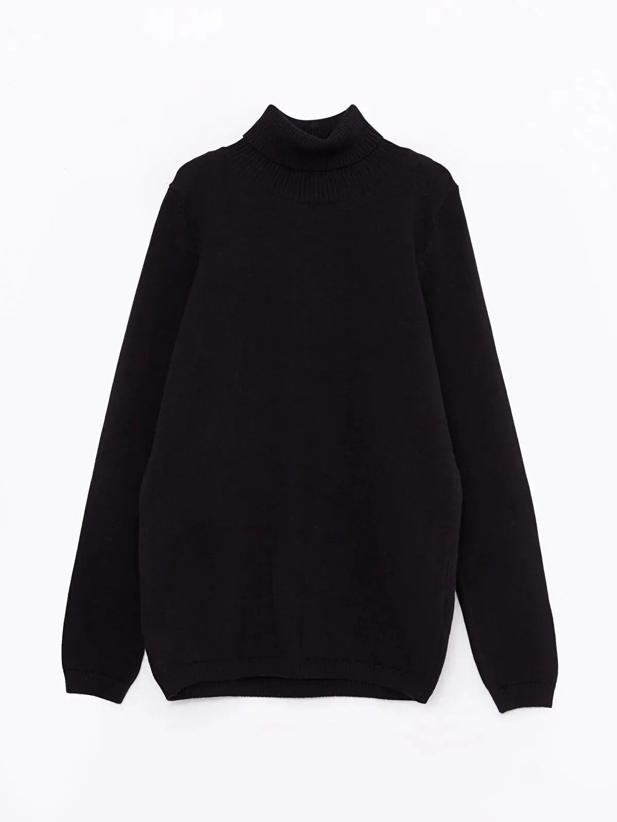 Turtleneck Basic Long Sleeve Girls Knitwear Sweater
