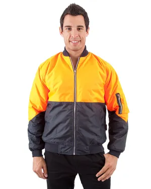 Two Tone Flying Jacket - Orange/Navy