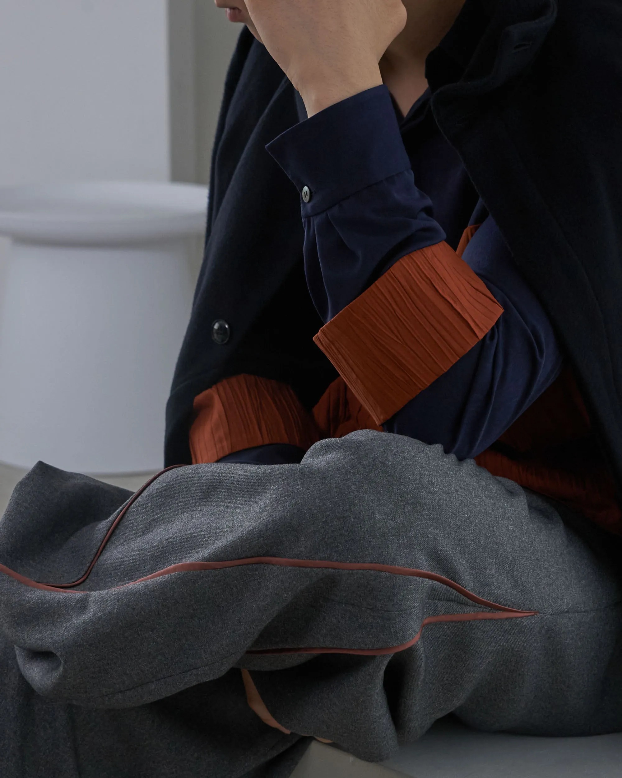 [Unisex] Design Warm Parachute Pants (GRAY)
