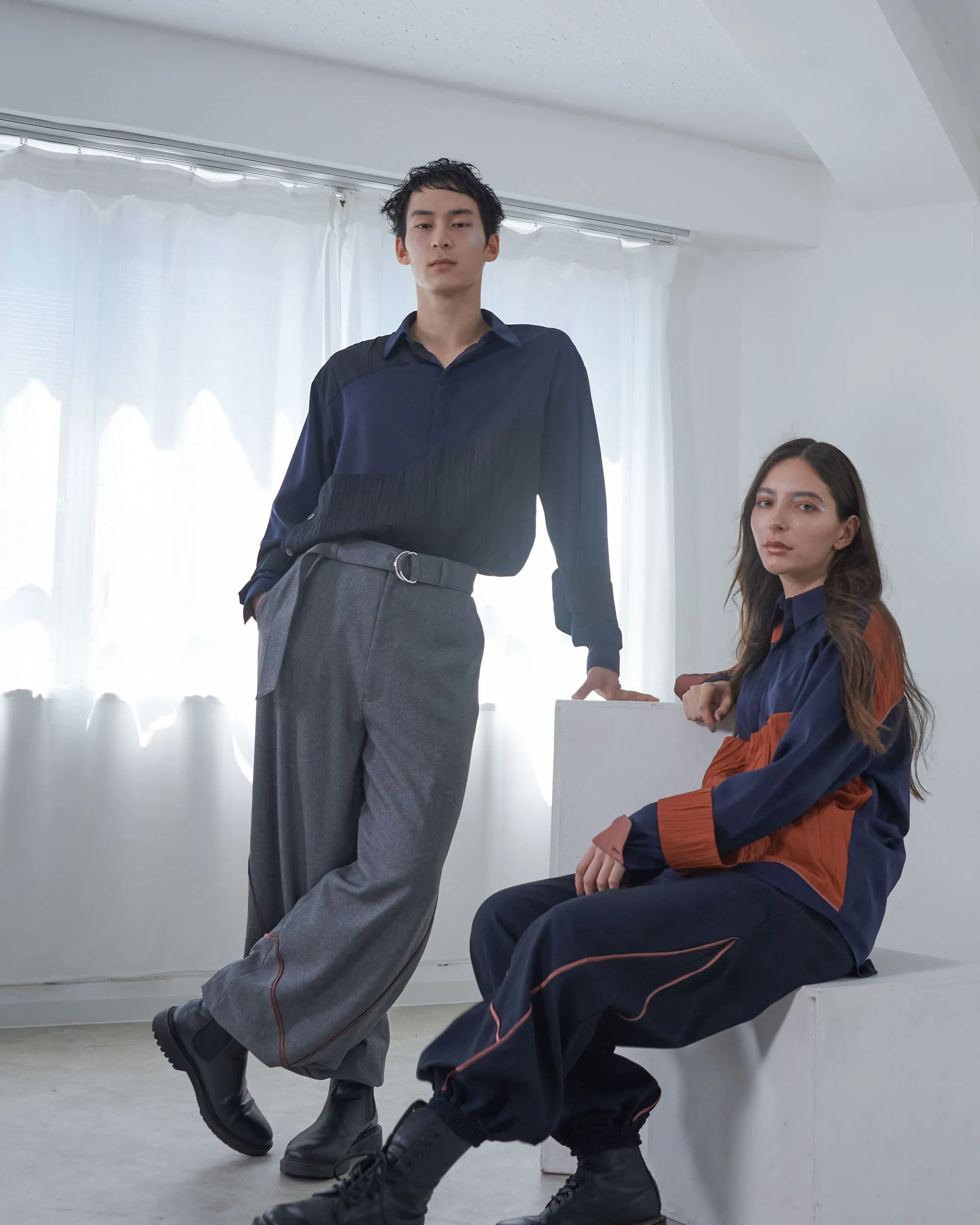 [Unisex] Design Warm Parachute Pants (GRAY)