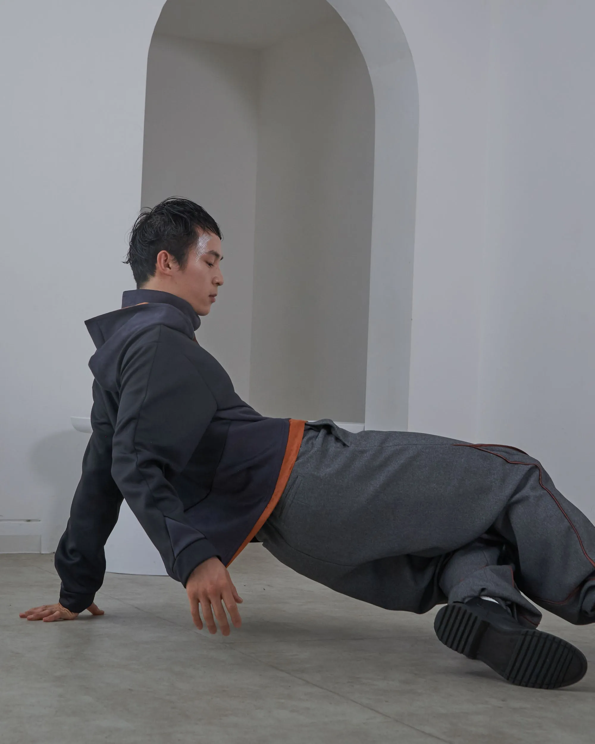 [Unisex] Design Warm Parachute Pants (GRAY)