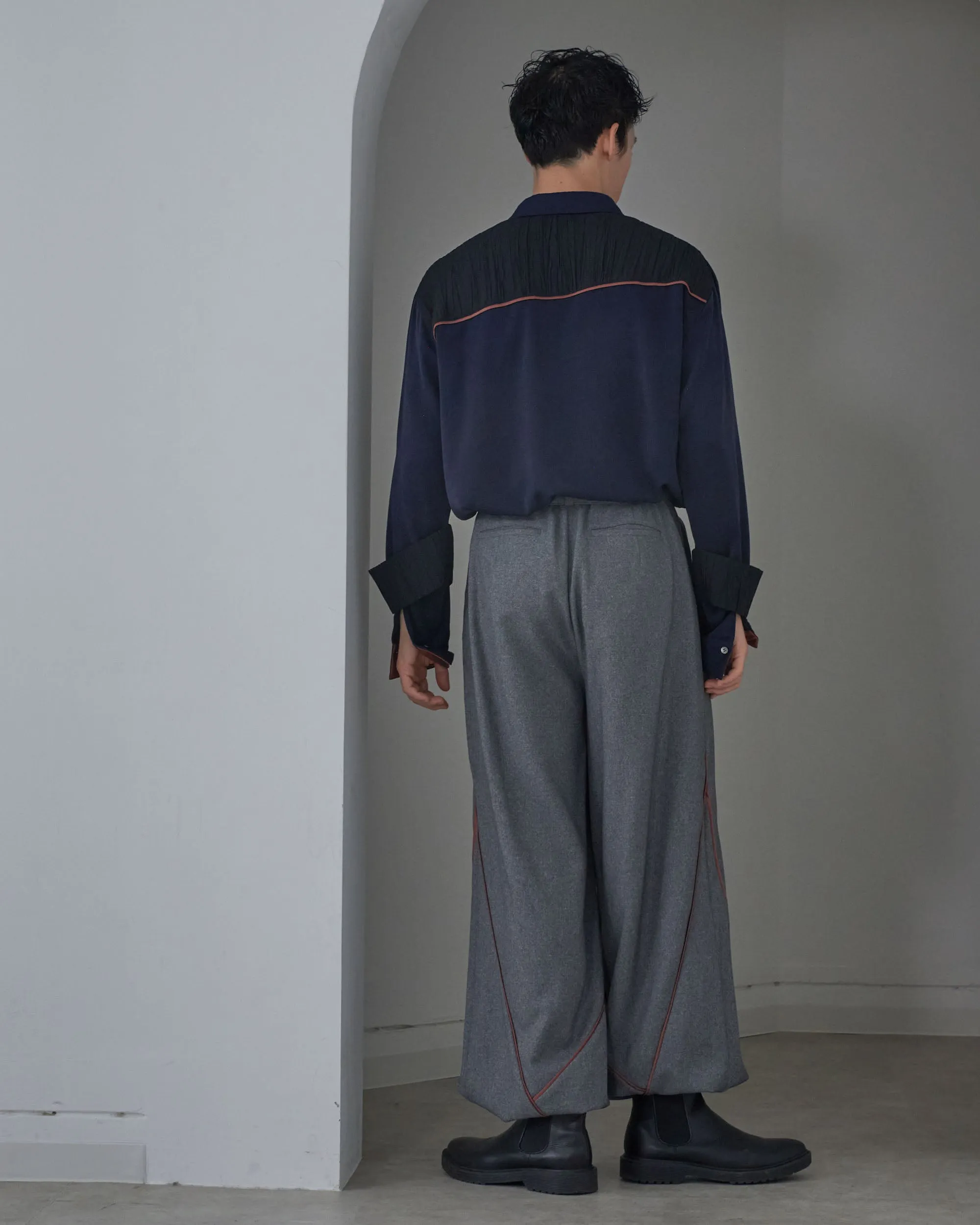 [Unisex] Design Warm Parachute Pants (GRAY)