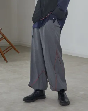 [Unisex] Design Warm Parachute Pants (GRAY)