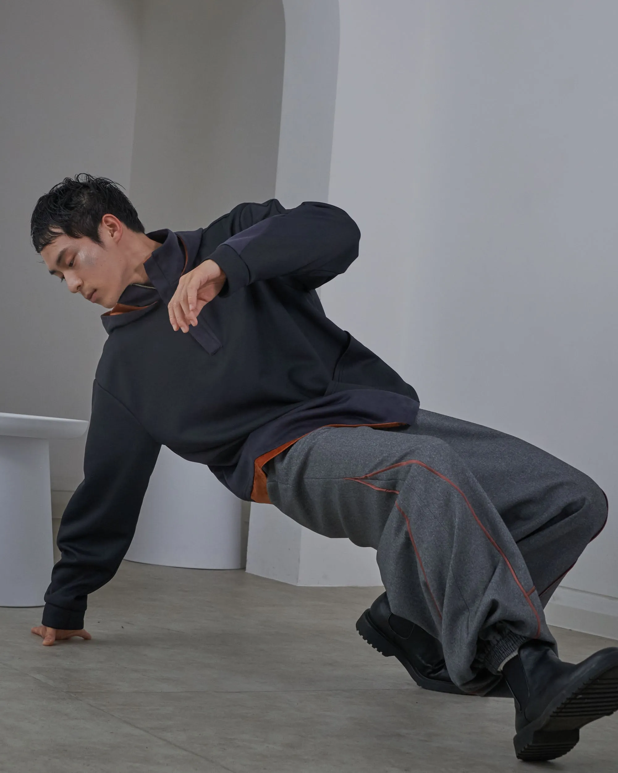 [Unisex] Design Warm Parachute Pants (GRAY)