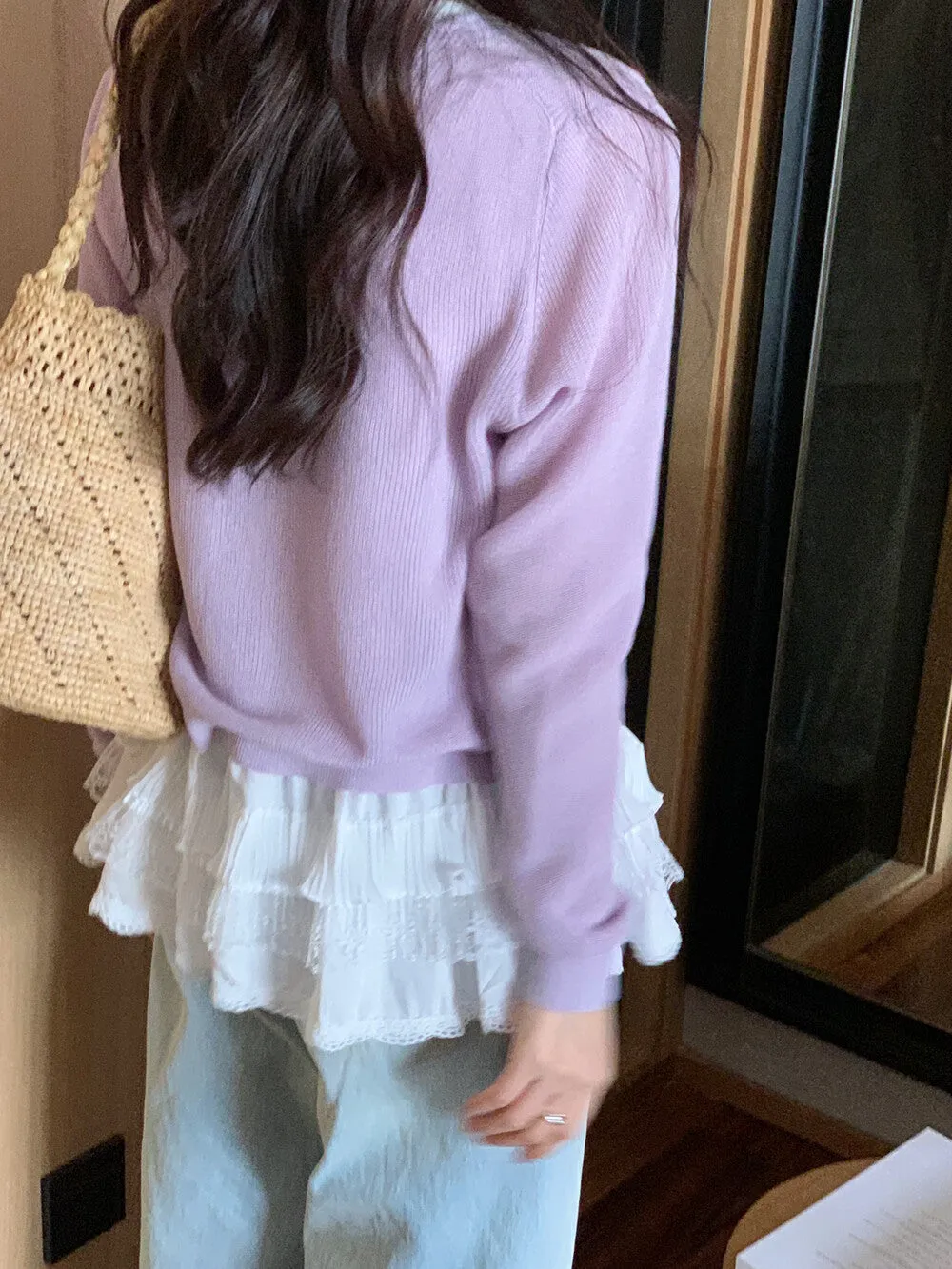 V-neck cardigan
