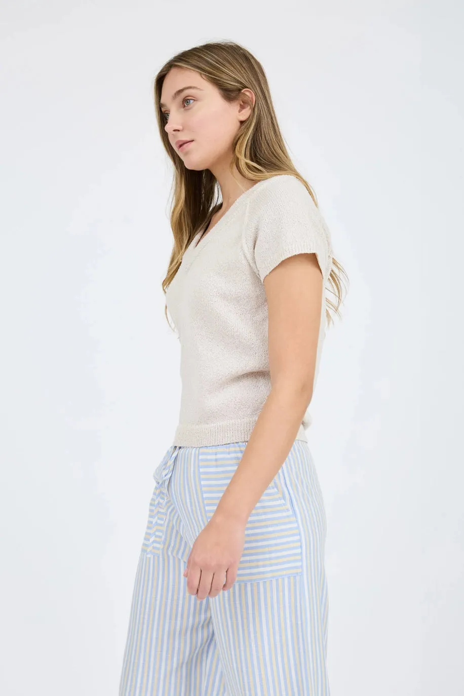 V Neck Sweater Top