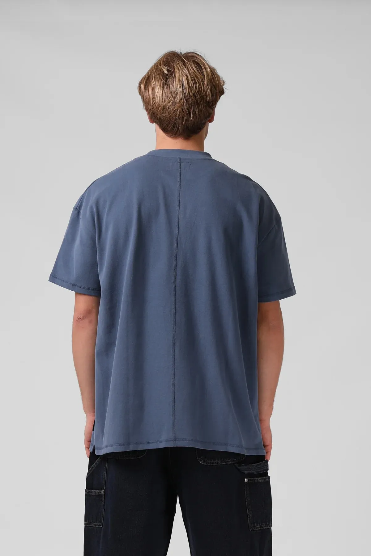 V2 Sanded OS Tee Navy Wash