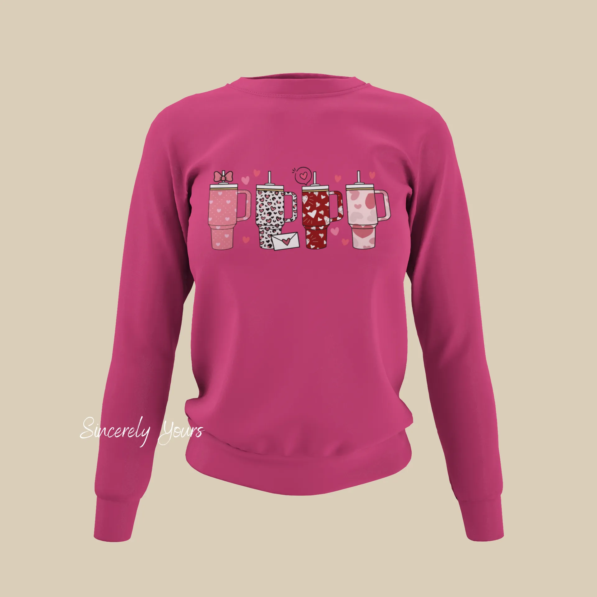 Valentine's Day Tumbler Sweatshirt and Tee