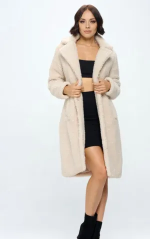 VERÁ SHERPA MID LENGTH COAT
