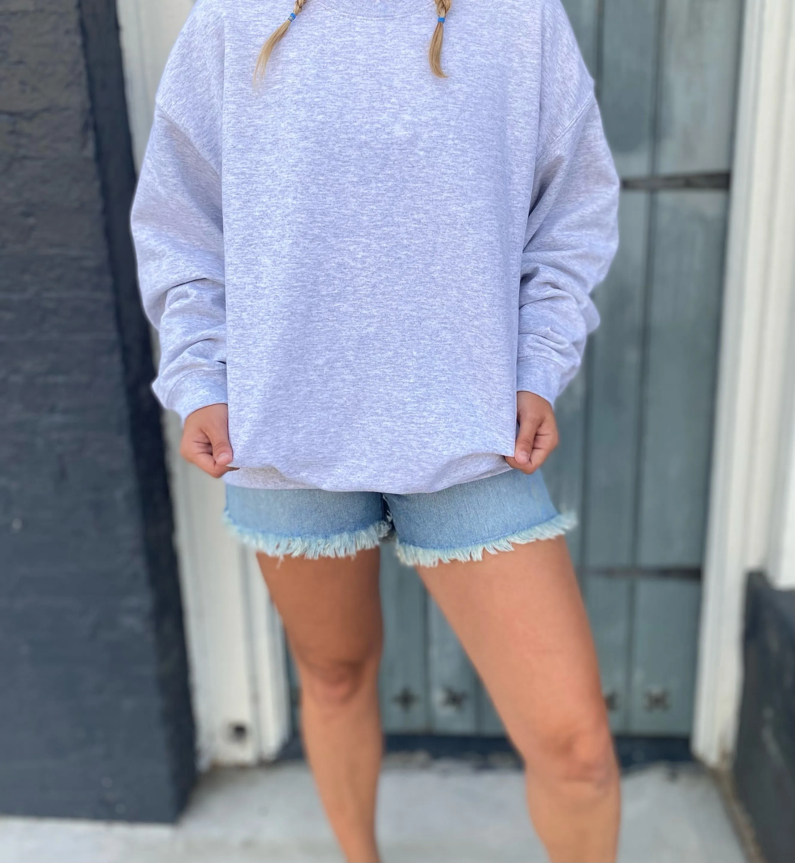 Wallen Braves Ash Grey Crewneck Sweatshirt