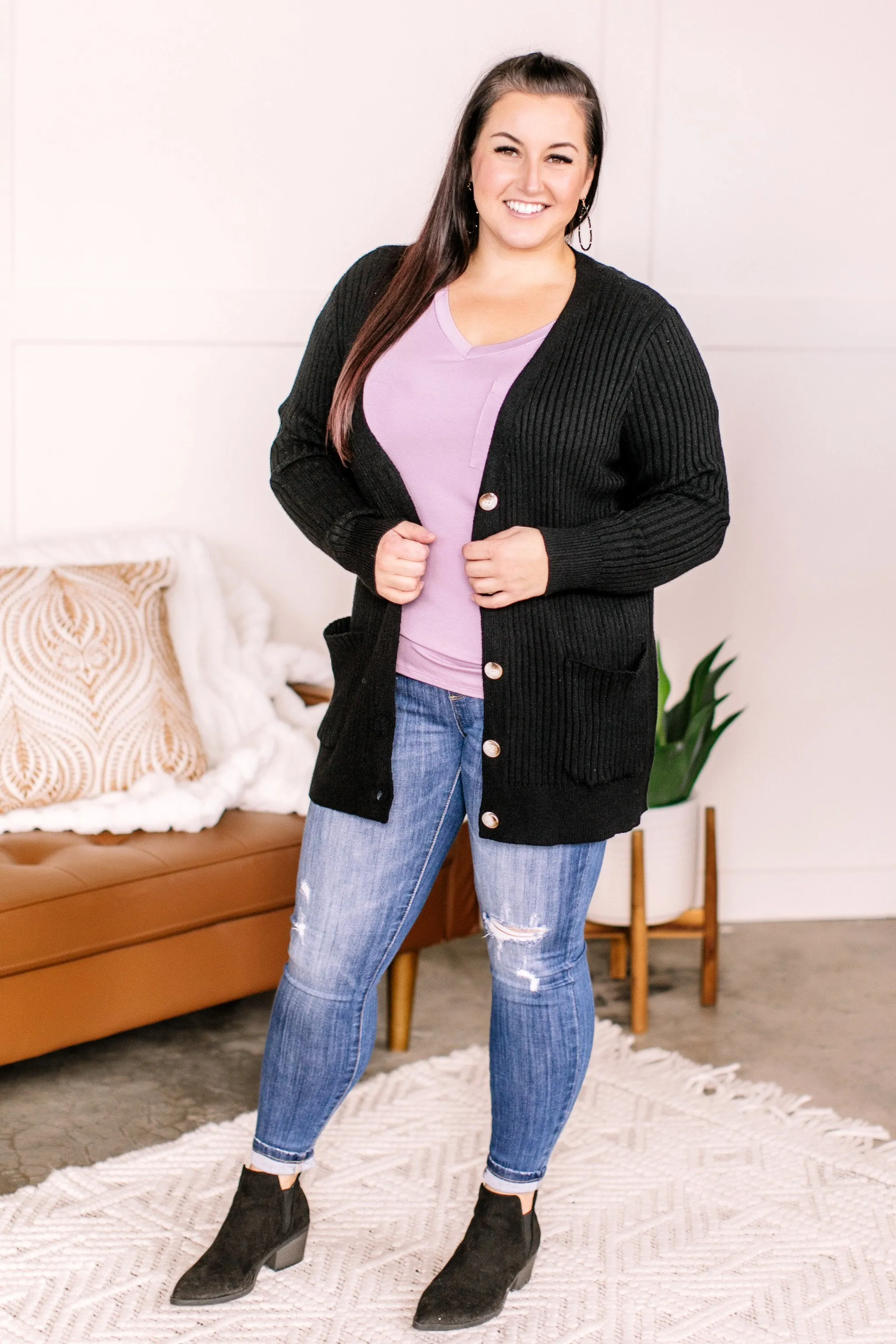 Warming Up To The Idea Cardigan In Coal