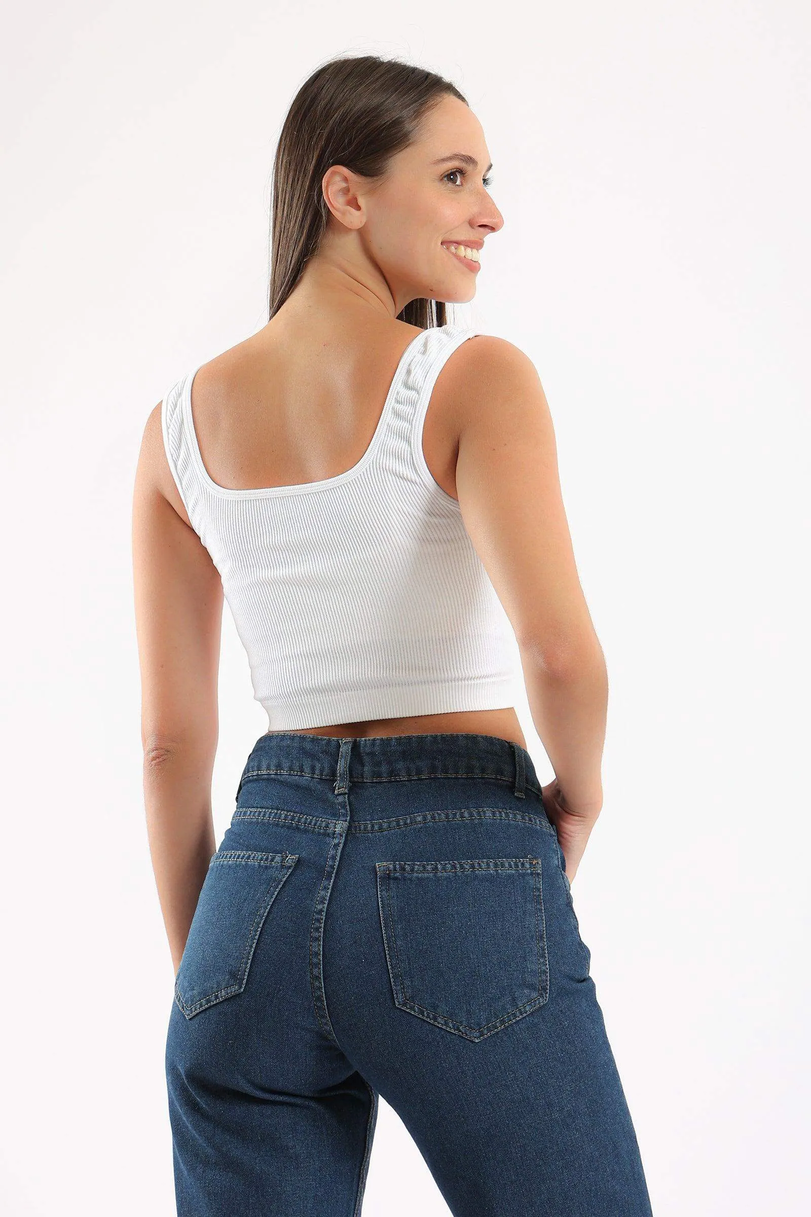 Wide Strap Crop Top