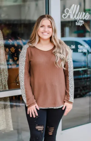 Wild Ride Leopard Accent Top