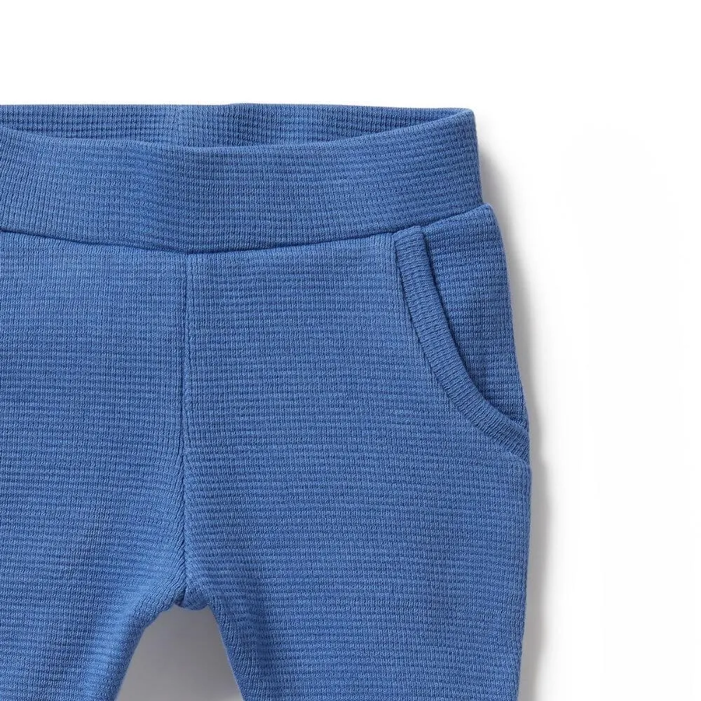 Wilson   Frenchy Brilliant Blue Waffle Pants