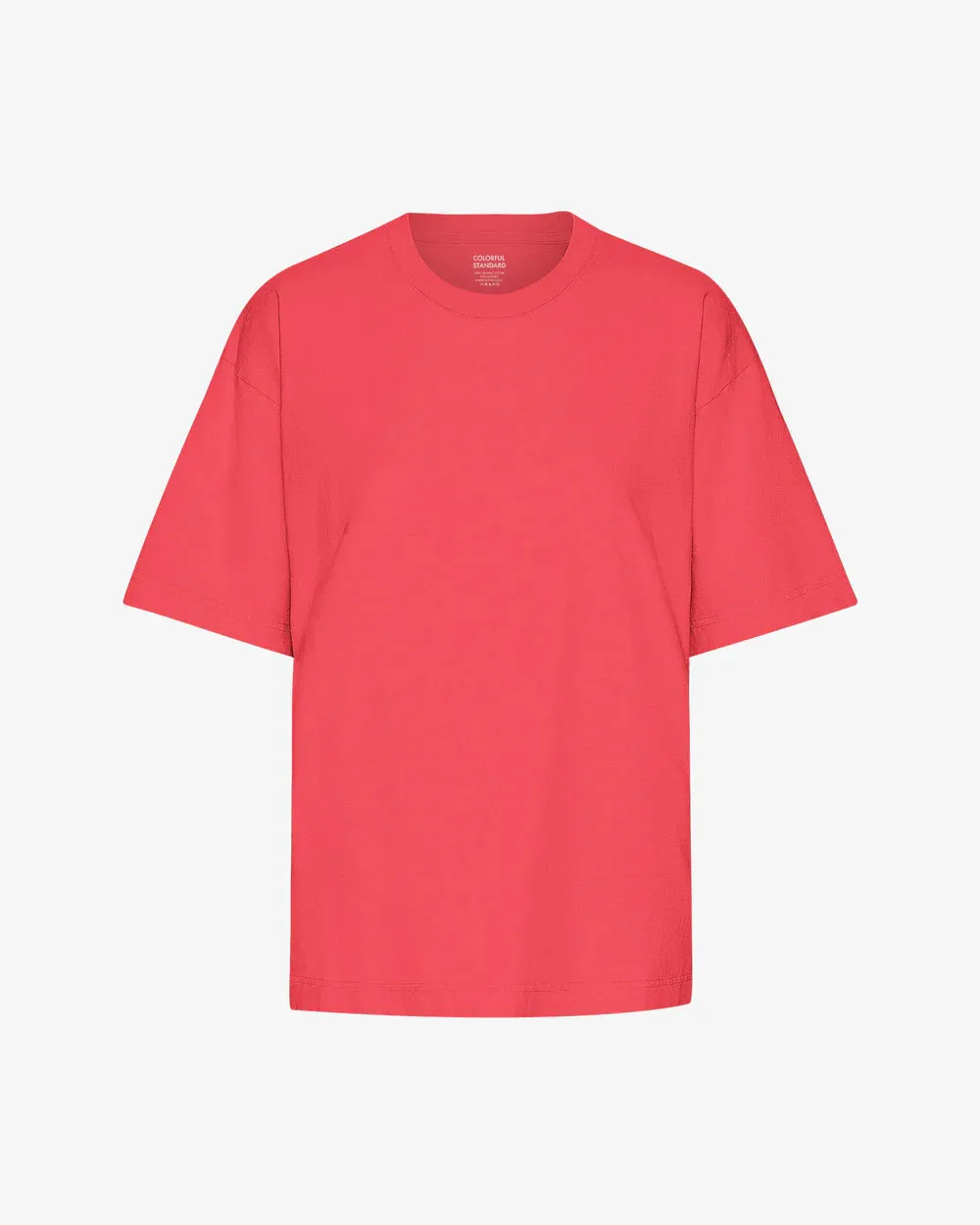 Women Oversized organic T-Shirt in red tangerine