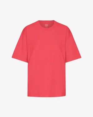 Women Oversized organic T-Shirt in red tangerine