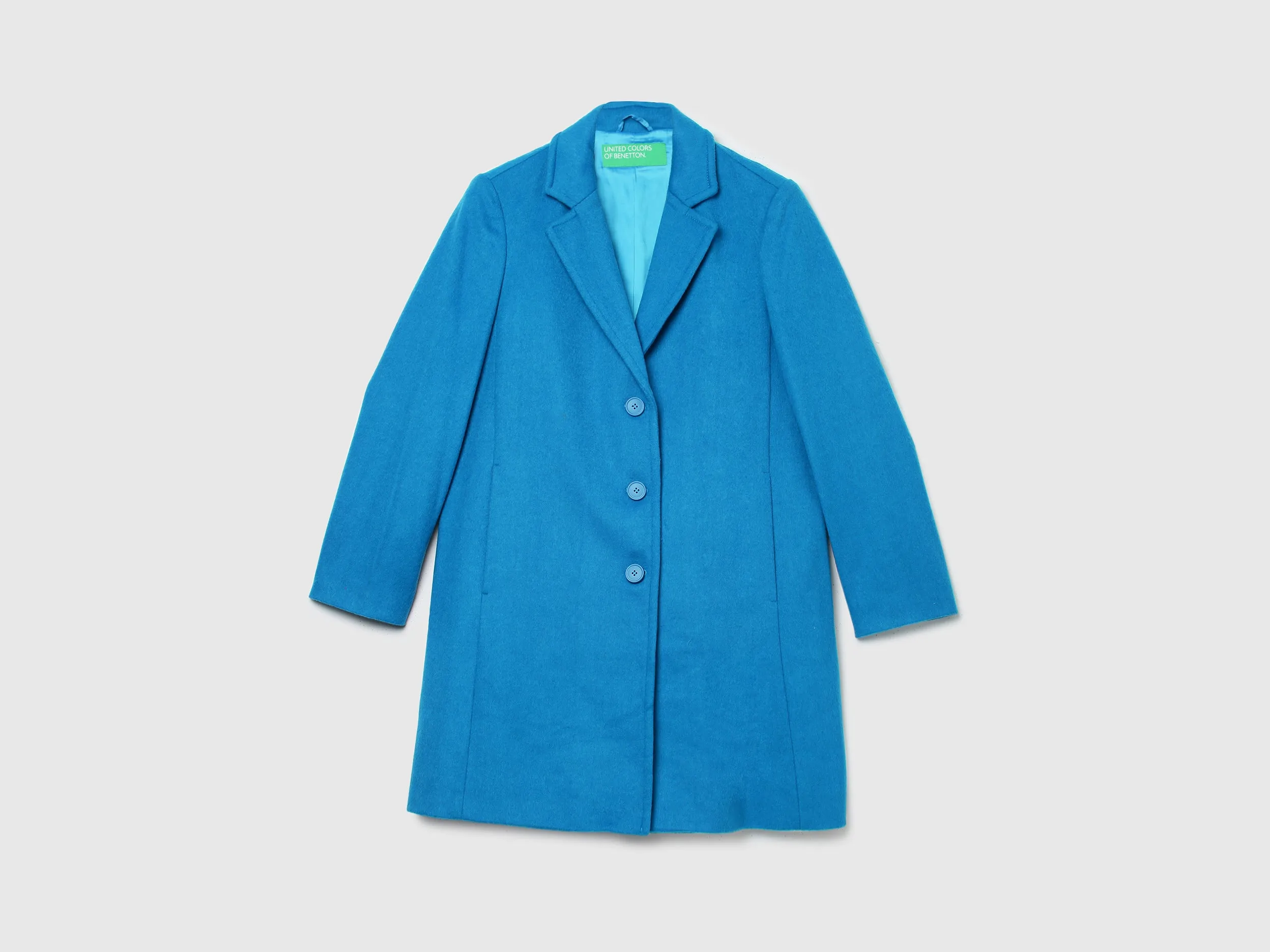 Women Solid Lapel Collar Coat