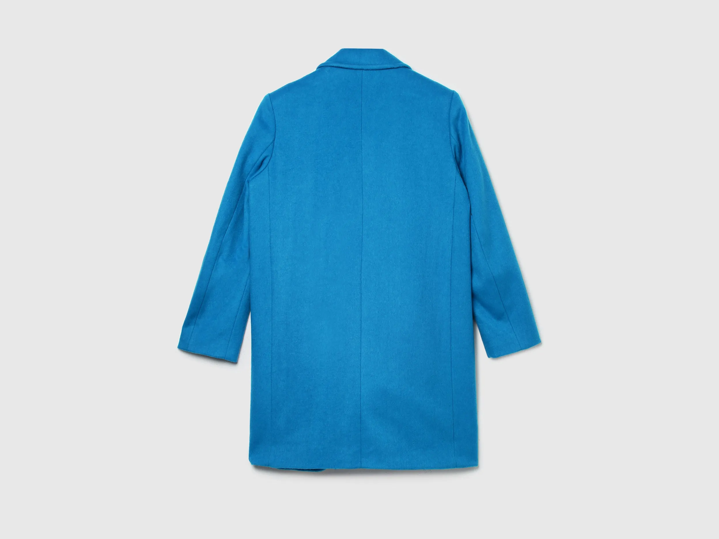 Women Solid Lapel Collar Coat
