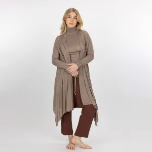 Womens Long Sleeve Cardigan Wrap - Fungi