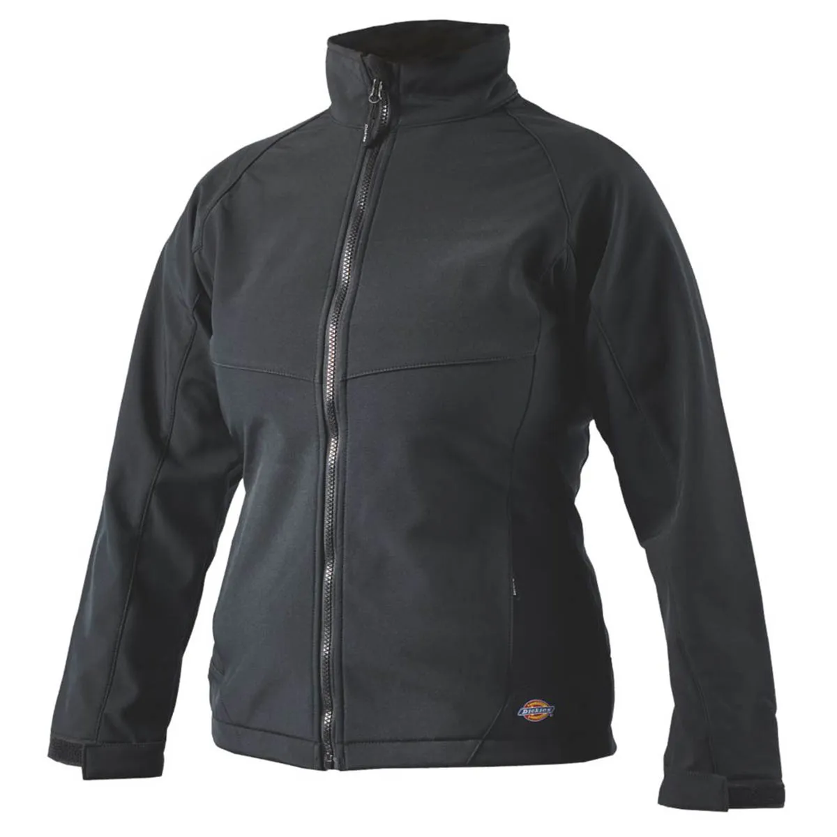 Womens Work Jacket Softshell Black Zipped Waterproof Adjustable Cuffs Size 10
