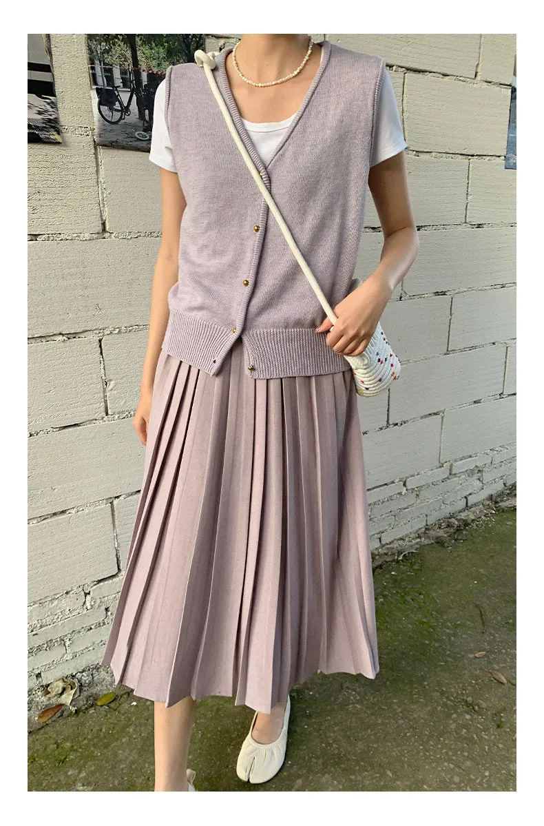Wool sleeveless vest
