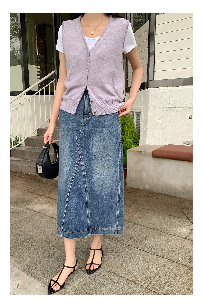 Wool sleeveless vest