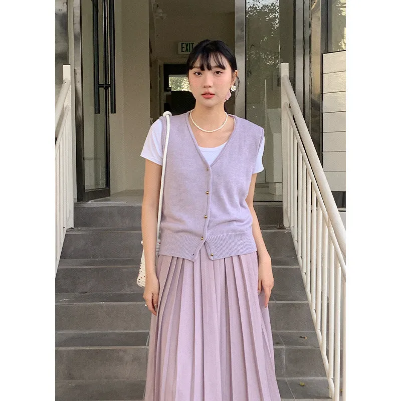 Wool sleeveless vest