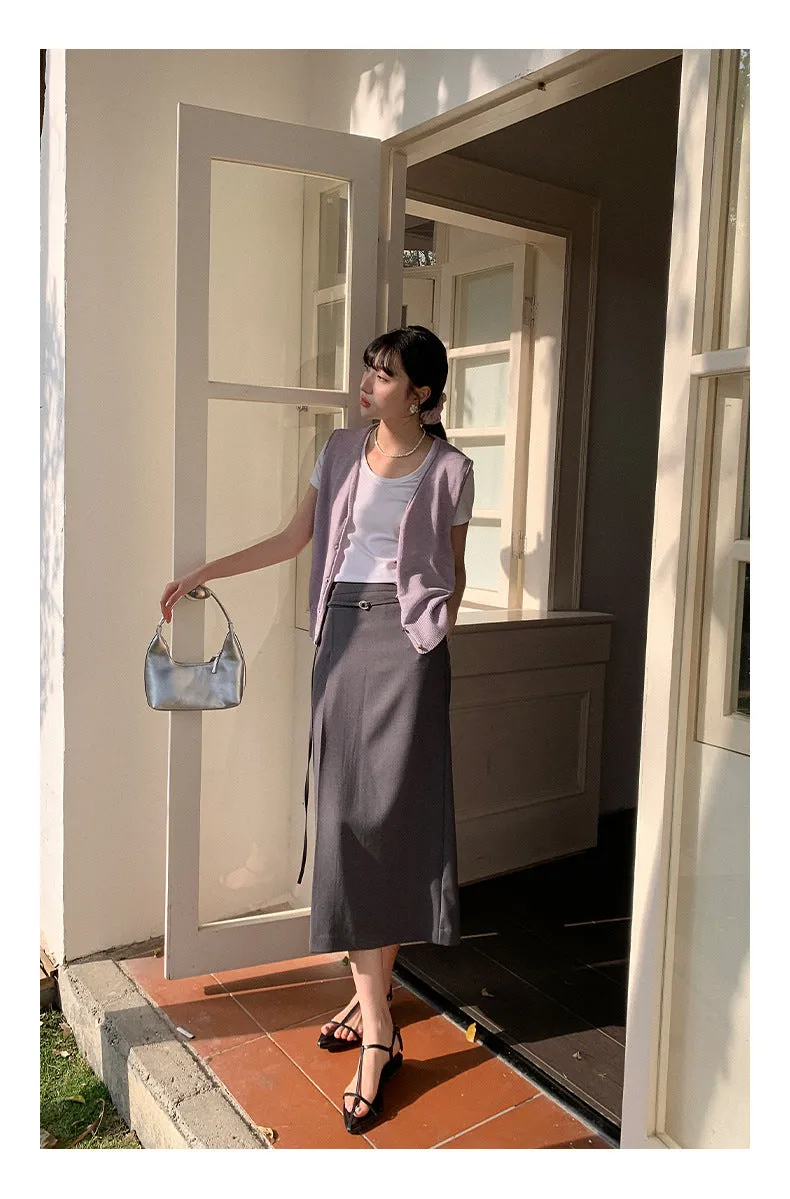 Wool sleeveless vest