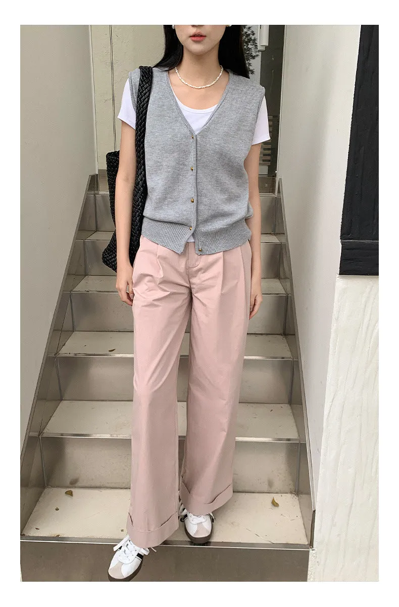 Wool sleeveless vest