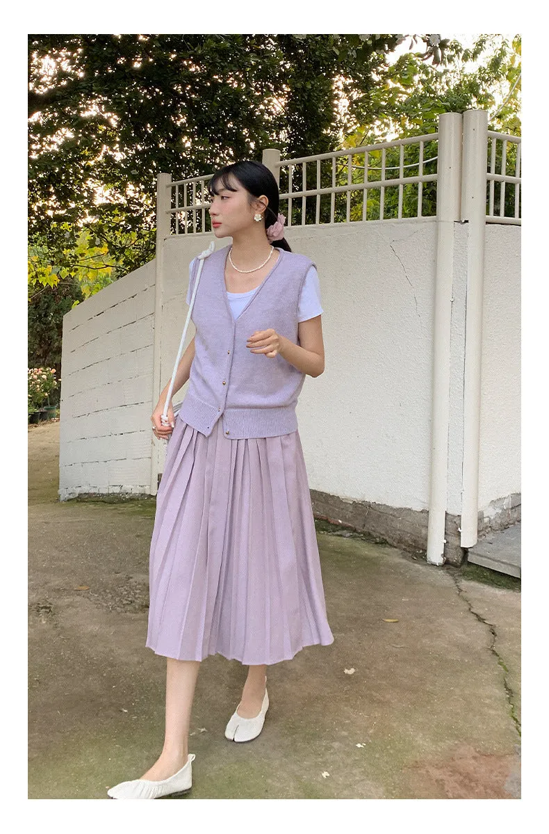 Wool sleeveless vest