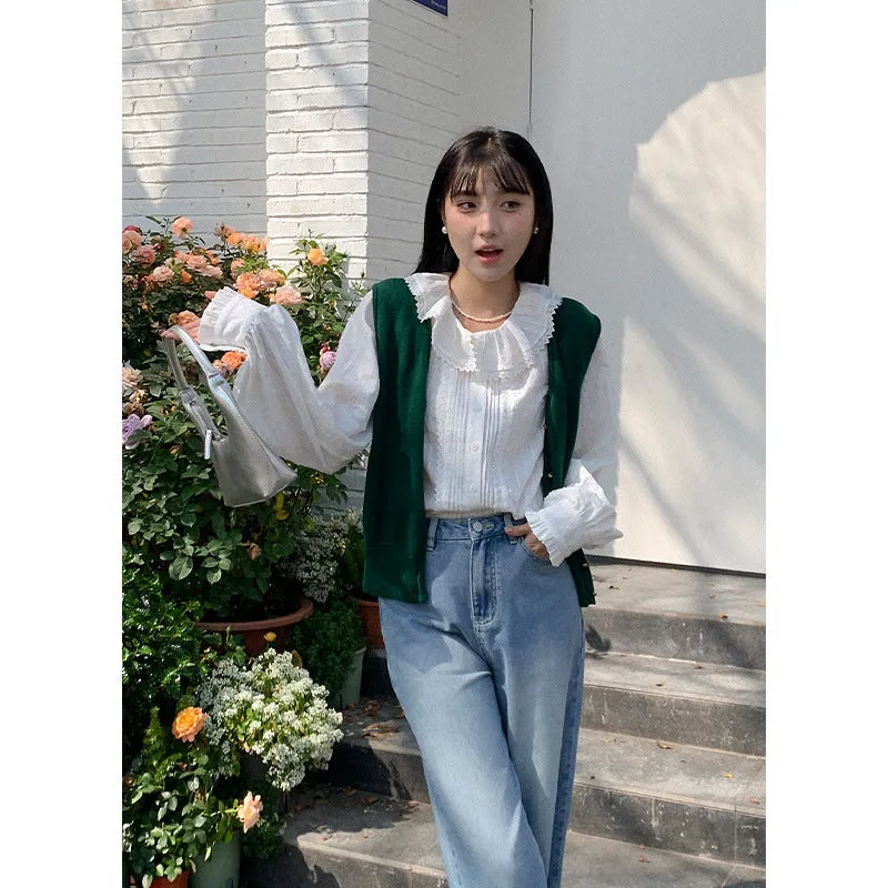 Wool sleeveless vest