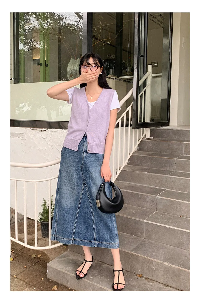 Wool sleeveless vest