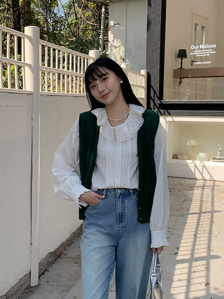 Wool sleeveless vest