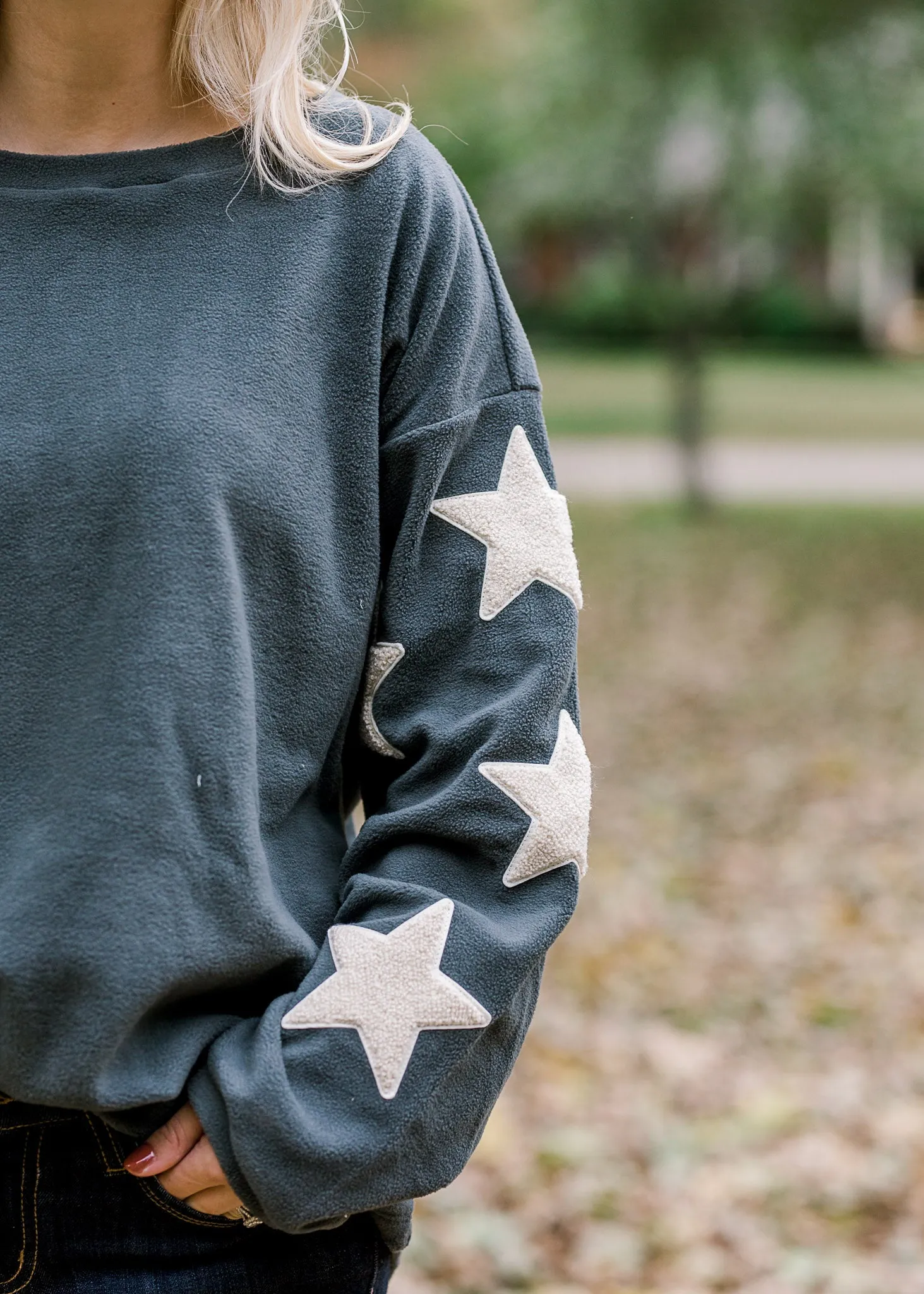 X Slate Blue Soft Star Sweatshirt