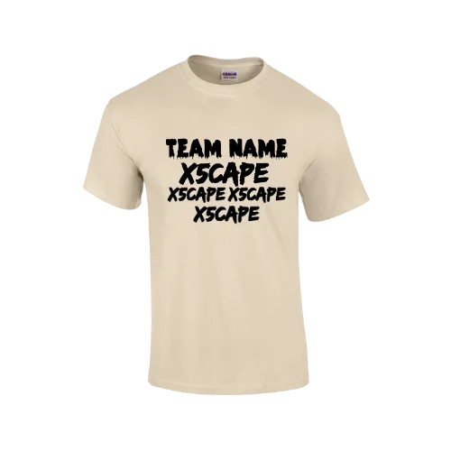 X5CAPE Custom T-Shirt With Sponsors - Neutral Colours