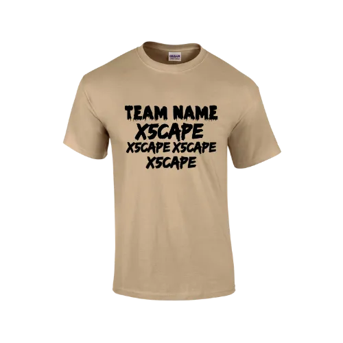 X5CAPE Custom T-Shirt With Sponsors - Neutral Colours