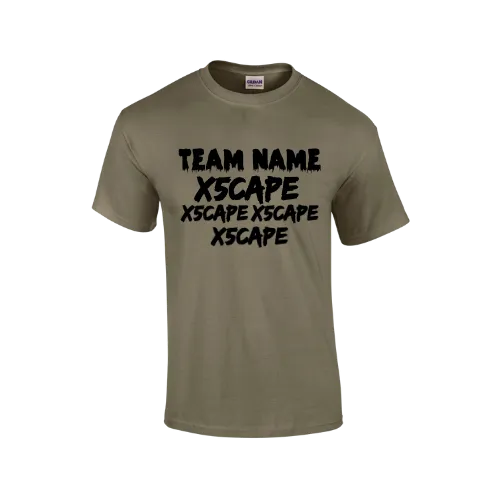 X5CAPE Custom T-Shirt With Sponsors - Neutral Colours