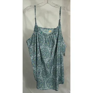 XXL Floral Medallion Tank Top Sleeveless Adjustable Strap Blouse Polyester